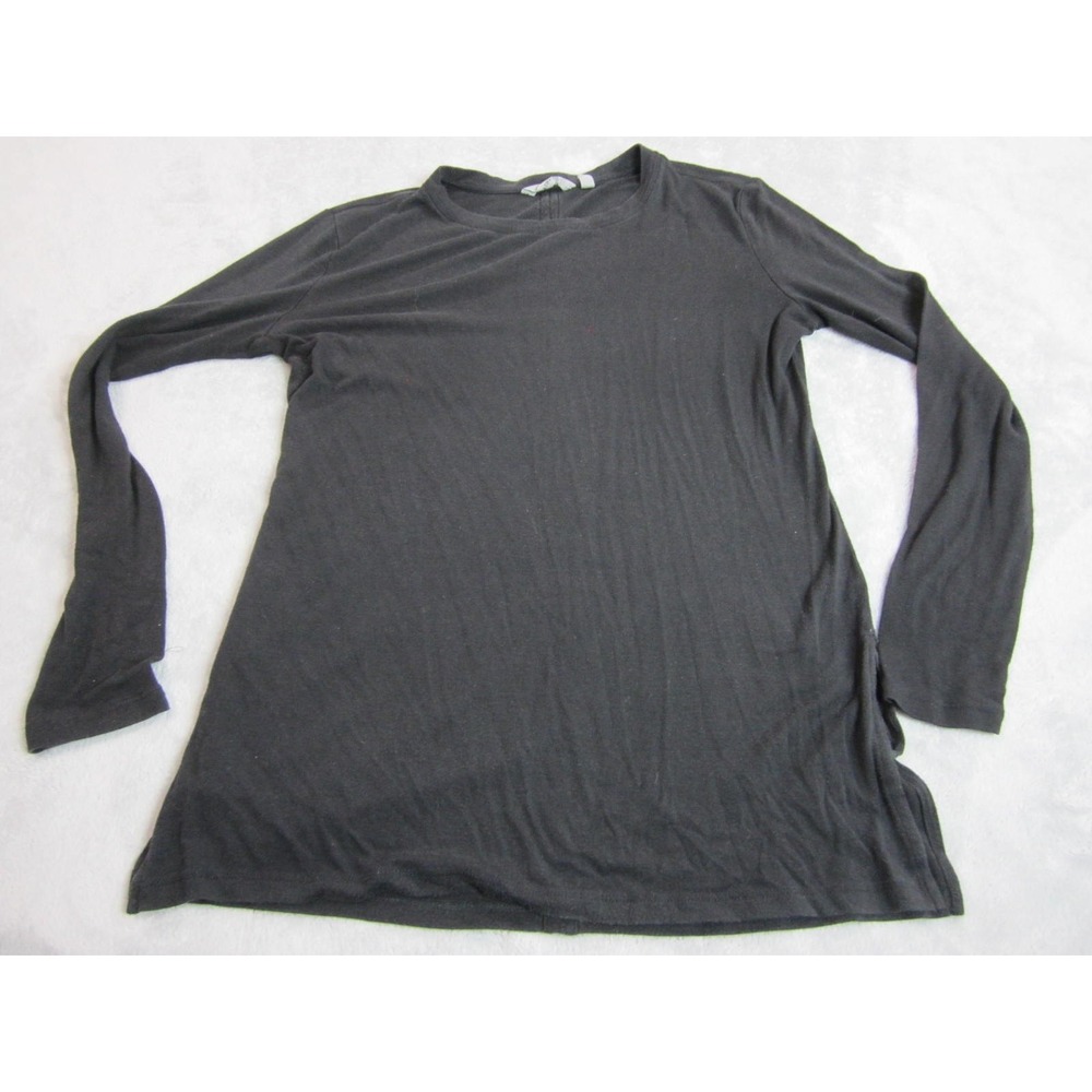 Athleta Tunic Top Women XS Black Long Sleeve Back Seam Athleisure